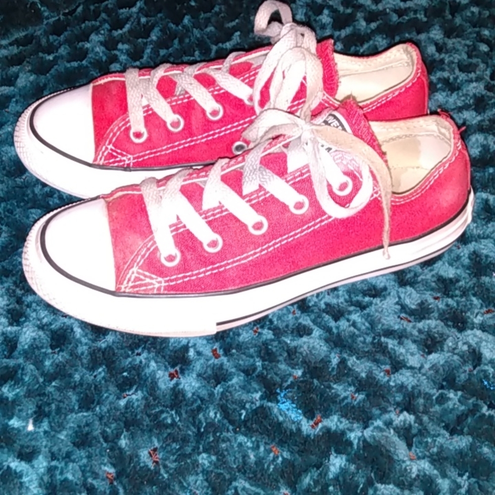 Converse All Star Red Canvas Kids Sneakers 1